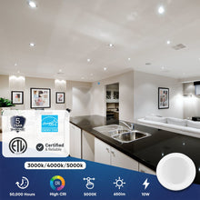 Load image into Gallery viewer, 4 Inch Ultra Thin LED Downlights, Surface Mount Disk Light, Round, 10W, Triac Dimming, ETL, Energy Star Listed, For Entrances, Living Rooms, Bedrooms, Kitchens and Dens - LEDMyPlace