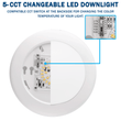 Load image into Gallery viewer, 4" LED Disk Downlight, 10W, 5CCT Changeable: 2700K/3000K/3500K/4000K/5000K, 120V AC, Damp Rated - LEDMyPlace