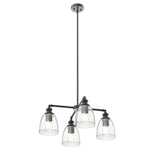 Load image into Gallery viewer, 4 - Lights Chandelier Lighting Fixture, Clear Glass Chandelier for Kitchen, Coffee Bar, E26 Base - LEDMyPlace