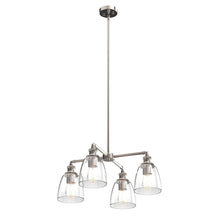 Load image into Gallery viewer, 4 - Lights Chandelier Lighting Fixture, Clear Glass Chandelier for Kitchen, Coffee Bar, E26 Base - LEDMyPlace
