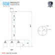 Load image into Gallery viewer, 4 - Lights Chandelier Lighting Fixture, Clear Glass Chandelier for Kitchen, Coffee Bar, E26 Base - LEDMyPlace