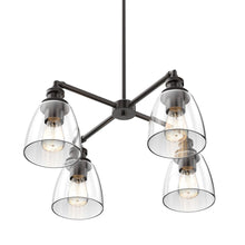 Load image into Gallery viewer, 4 - Lights Chandelier Lighting Fixture, Clear Glass Chandelier for Kitchen, Coffee Bar, E26 Base - LEDMyPlace