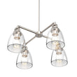 Load image into Gallery viewer, 4 - Lights Chandelier Lighting Fixture, Clear Glass Chandelier for Kitchen, Coffee Bar, E26 Base - LEDMyPlace