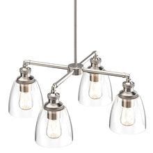 Load image into Gallery viewer, 4 - Lights Chandelier Lighting Fixture, Clear Glass Chandelier for Kitchen, Coffee Bar, E26 Base - LEDMyPlace