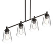 Load image into Gallery viewer, 4 - Lights Island Linear Pendant Light with Clear Glass Shade, E26 Base, UL Listed for Damp Location - LEDMyPlace