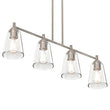 Load image into Gallery viewer, 4 - Lights Island Linear Pendant Light with Clear Glass Shade, E26 Base, UL Listed for Damp Location - LEDMyPlace