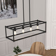 Load image into Gallery viewer, 4 - Lights Linear Chandelier Light, For Damp Location, Open Frame Rectangle Chandeliers, E26 Base, UL Listed, 5 Years Warranty - LEDMyPlace