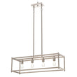 Load image into Gallery viewer, 4 - Lights Linear Chandelier Light, For Damp Location, Open Frame Rectangle Chandeliers, E26 Base, UL Listed, 5 Years Warranty - LEDMyPlace