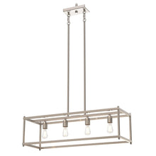 Load image into Gallery viewer, 4 - Lights Linear Chandelier Light, For Damp Location, Open Frame Rectangle Chandeliers, E26 Base, UL Listed, 5 Years Warranty - LEDMyPlace