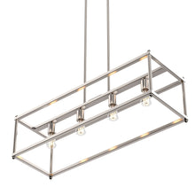 Load image into Gallery viewer, 4 - Lights Linear Chandelier Light, For Damp Location, Open Frame Rectangle Chandeliers, E26 Base, UL Listed, 5 Years Warranty - LEDMyPlace