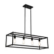 Load image into Gallery viewer, 4 - Lights Linear Chandelier Light, For Damp Location, Open Frame Rectangle Chandeliers, E26 Base, UL Listed, 5 Years Warranty - LEDMyPlace