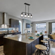 Load image into Gallery viewer, 4 - Lights Linear Pendant Light with Clear Glass Shades, Matte Black Finish, UL Listed for Damp Location, E26 Base - LEDMyPlace