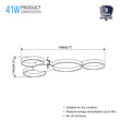 Load image into Gallery viewer, 4 Rings, LED Circle Flushmount Lights, 41W, 3000K, 2986LM, Hallway Light Fixtures, - LEDMyPlace