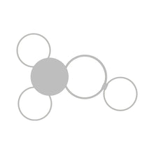 Load image into Gallery viewer, 4 Rings, LED Circle Flushmount Lights, 41W, 3000K, 2986LM, Hallway Light Fixtures, - LEDMyPlace