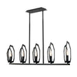 Load image into Gallery viewer, 43.5 in. 5 - Light Matte Black Finish with Deco Candlestick Linear Chandelier for Dining Room - LEDMyPlace
