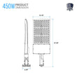 Load image into Gallery viewer, 450W LED Pole Light with Dusk to Dawn Photocell, 5700K, High Voltage AC277 - 480V, Universal Mount Bronze, With 20KV Surge Protector, IP65 Waterproof, LED Parking Lot Lights - Outdoor Commercial Area Street Lighting, Gen14 - LEDMyPlace