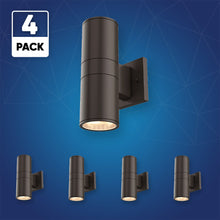 Load image into Gallery viewer, LED Outdoor Up &amp; Down Lights With Remote, RGBW, Cylinder, 18WX2, AC100-277V, IP65, ETL CE RoSH Approval, Outdoor Wall Lights