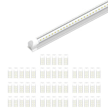 Load image into Gallery viewer, 4ft LED Shop Light Fixture, 30W V Shape 6500K 3900LM Clear Cover, AC100 - 277V, ETL Listed, Plug and Play, Damp Location, High Output T8 Integrated LED Tube, Linkable LED Shop Lights for Garage, Workshop, Basement - LEDMyPlace
