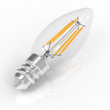 Load image into Gallery viewer, 4W Filament LED Bulb, 2700K, 360LM, 120V/60Hz, 4short filament, E12 Base, Dimmable, Clear Glass, LED Candelabra Light Bulbs - LEDMyPlace