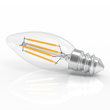 Load image into Gallery viewer, 4W Filament LED Bulb, 2700K, 360LM, 120V/60Hz, 4short filament, E12 Base, Dimmable, Clear Glass, LED Candelabra Light Bulbs - LEDMyPlace