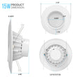 Load image into Gallery viewer, 5 in. and 6 in. White LED Recessed Ceiling Light Fixture Trim with Adjustable Eyeball, 15W, 1060LM, Dimmable, Energy Star &amp; ETL - LEDMyPlace