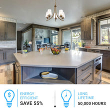 Load image into Gallery viewer, 5 - Lights Chandelier Light - Brass Gold Finish with Clear Glass Shades, E26 Socket, UL Listed for Damp Location, 3 Years Warranty - LEDMyPlace