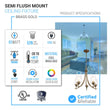 Load image into Gallery viewer, 5 - Lights Chandelier Light - Brass Gold Finish with Clear Glass Shades, E26 Socket, UL Listed for Damp Location, 3 Years Warranty - LEDMyPlace