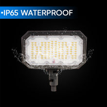 Load image into Gallery viewer, 50W/40W/30W Watt Adjustable LED Flood Light Outdoor 4000K/5000K/5700K CCT Changeable, Knuckle Mount, UL &amp; DLC 5.1 Premium, Bronze, IP65, For Gardens, Court, Lawn, Patio as well as LED Security Light - LEDMyPlace