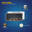 Load image into Gallery viewer, 55.1 in. X 25.6 in. Backlit/Frontlit LED Lighted Bathroom Vanity Mirror with Pivoting Side Mirrors, Thin Plexiglass Edge, Anti Fog, Adjustable 3 - Color Temperature &amp; Remembrance, Makeup Mirror, Touch Button, CRI 90+, Titan Style - LEDMyPlace