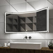 Load image into Gallery viewer, 55.1 in. X 25.6 in. Backlit/Frontlit LED Lighted Bathroom Vanity Mirror with Pivoting Side Mirrors, Thin Plexiglass Edge, Anti Fog, Adjustable 3 - Color Temperature &amp; Remembrance, Makeup Mirror, Touch Button, CRI 90+, Titan Style - LEDMyPlace