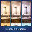 Load image into Gallery viewer, Frontlit/Backlit LED Lighted Bathroom Vanity Mirror with Frame, Anti-Fog, Touch Button, CRI 90+, Adjustable CCT &amp; Memory, Magnum Style