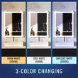 Load image into Gallery viewer, Frontlit/Backlit LED Lighted Bathroom Vanity Mirror with Frame, Anti-Fog, Touch Button, CRI 90+, Adjustable CCT &amp; Memory, Magnum Style