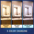 Load image into Gallery viewer, Frontlit/Backlit LED Lighted Bathroom Vanity Mirror with Frame, Anti-Fog, Touch Button, CRI 90+, Adjustable CCT &amp; Memory, Magnum Style