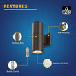 Load image into Gallery viewer, LED Outdoor Up &amp; Down Lights With Remote, RGBW, Cylinder, 18WX2, AC100-277V, IP65, ETL CE RoSH Approval, Outdoor Wall Lights