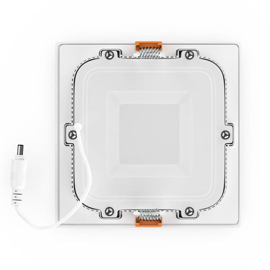 6" 12W LED Slim Panel Recessed Ceiling Light CCT 2700K 3000K 3500K 4000K 5000K, with Junction Box, Square