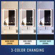 Load image into Gallery viewer, Frontlit/Backlit LED Lighted Bathroom Vanity Mirror with Frame, Anti-Fog, Touch Button, CRI 90+, Adjustable CCT &amp; Memory, Magnum Style