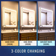 Load image into Gallery viewer, Frontlit/Backlit LED Lighted Bathroom Vanity Mirror with Frame, Anti-Fog, Touch Button, CRI 90+, Adjustable CCT &amp; Memory, Magnum Style