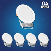 Load image into Gallery viewer, 6" 12W LED Slim Panel Recessed Ceiling Light CCT Changeable 2700K/3000K/3500K/4000K/5000K, with Junction Box, Round