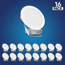 Load image into Gallery viewer, 6 in. Ultra - Thin LED Recessed Ceiling Lights with Junction Box, 12W, 900LM, Damp Location, Triac Dimmable LED Downlight, ETL, Energy Star Listed - LEDMyPlace