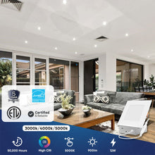Load image into Gallery viewer, 6 inch Square LED Recessed Lighting with Junction Box, 12W, 900LM, Damp Location, ETL, Energy Star Listed, Dimmable LED Downlight - LEDMyPlace