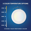 Load image into Gallery viewer, 6" LED Disk Downlight, 15W, 5CCT Changeable: 2700K/3000K/3500K/4000K/5000K, 120V AC, Damp Location - LEDMyPlace