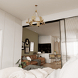 Load image into Gallery viewer, 6 - Light Ring Chandelier Ceiling Light In Brass Finish with Clear Glass, E12 Base, Width 28" Height 22", 120V, Bulb Type B10, Socket type E12, Max wattage Per Socket 60W - LEDMyPlace
