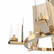 Load image into Gallery viewer, 6 - Light Ring Chandelier Ceiling Light In Brass Finish with Clear Glass, E12 Base, Width 28" Height 22", 120V, Bulb Type B10, Socket type E12, Max wattage Per Socket 60W - LEDMyPlace