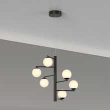 Load image into Gallery viewer, 6 - Lights, Chandelier, 47W, 3000K, Matte Black Body Finish, Dimmable - LEDMyPlace