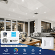 Load image into Gallery viewer, 6" Square LED Downlight - CCT Changeable 2700K/3000K/3500K/4000K/5000K, 15W, 120V AC, Baffle Aluminum Trim, Damp Location - Dimmable Ceiling Lights with E26 base - LEDMyPlace