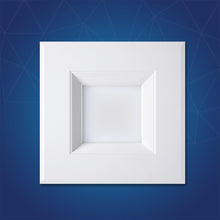 Load image into Gallery viewer, 6" Square LED Downlight - CCT Changeable 2700K/3000K/3500K/4000K/5000K, 15W, 120V AC, Baffle Aluminum Trim, Damp Location - Dimmable Ceiling Lights with E26 base - LEDMyPlace