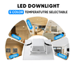 Load image into Gallery viewer, 6" Square LED Downlight - CCT Changeable 2700K/3000K/3500K/4000K/5000K, 15W, 120V AC, Baffle Aluminum Trim, Damp Location - Dimmable Ceiling Lights with E26 base - LEDMyPlace