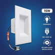 Load image into Gallery viewer, 6" Square LED Downlight - CCT Changeable 2700K/3000K/3500K/4000K/5000K, 15W, 120V AC, Baffle Aluminum Trim, Damp Location - Dimmable Ceiling Lights with E26 base - LEDMyPlace