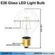 Load image into Gallery viewer, 6 Watt Filament LED Light Bulb, Clear Dimmable A19 Medium (E26) Base, 120V/60Hz, 2700K, 600LM, 4 - filament - D2.36"*4.00"H - LEDMyPlace