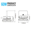 Load image into Gallery viewer, 60 Watt LED Explosion Proof Round High Bay Light, B Series, Non Dimmable, 5000K, 8400LM, AC100 - 277V, IP66, Hazardous Location Lighting Fixtures - LEDMyPlace